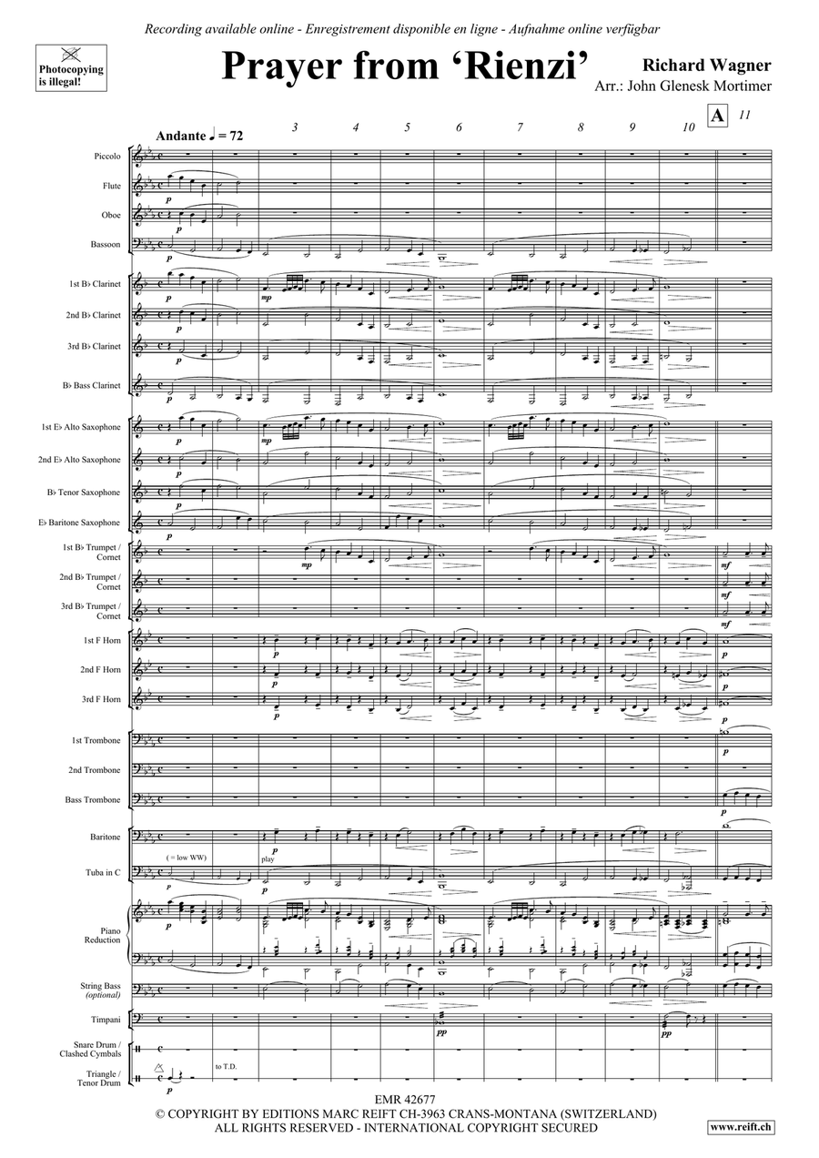 Prayer from Rienzi Prayer from Rienzi Concert Band scores gallery preview page 4