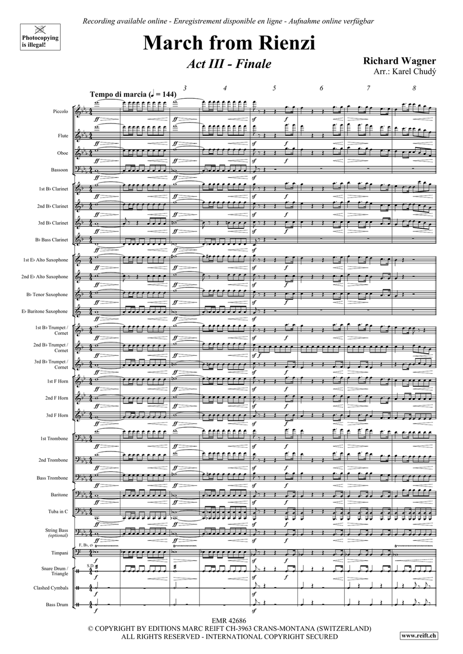 March from Rienzi March from Rienzi Concert Band scores gallery preview page 4