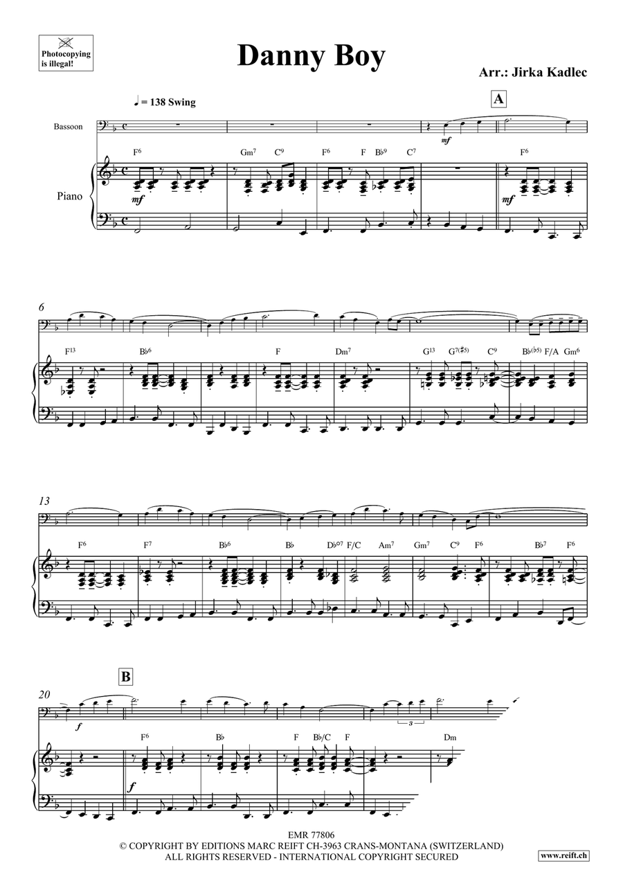 Danny Boy Danny Boy Bassoon Solo scores gallery preview page 3
