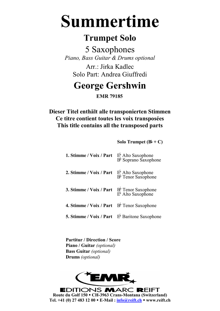 Summertime Saxophone scores gallery preview page 2