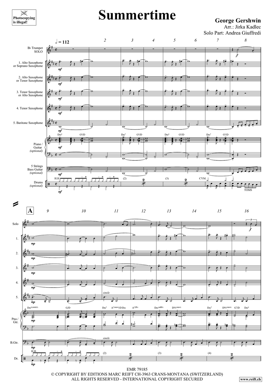 Summertime Saxophone scores gallery preview page 4