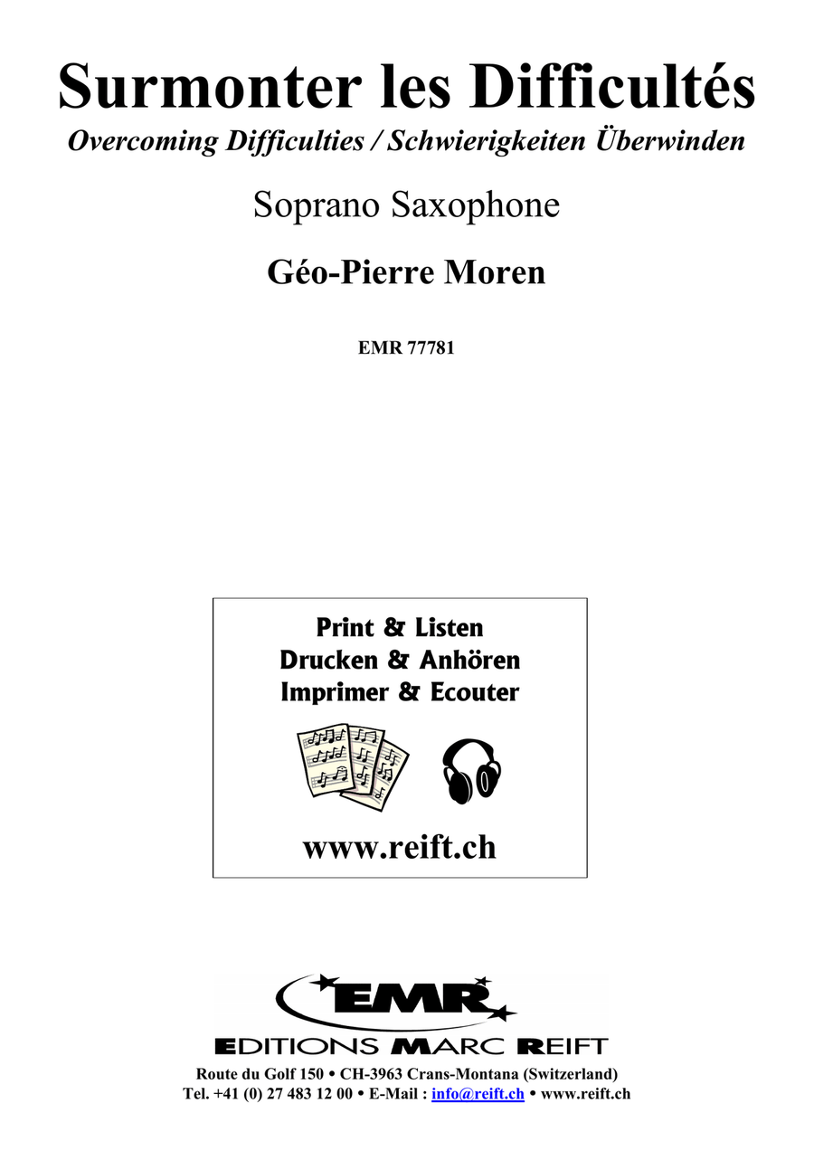 Surmonter les Difficultés Soprano Saxophone scores gallery preview page 2