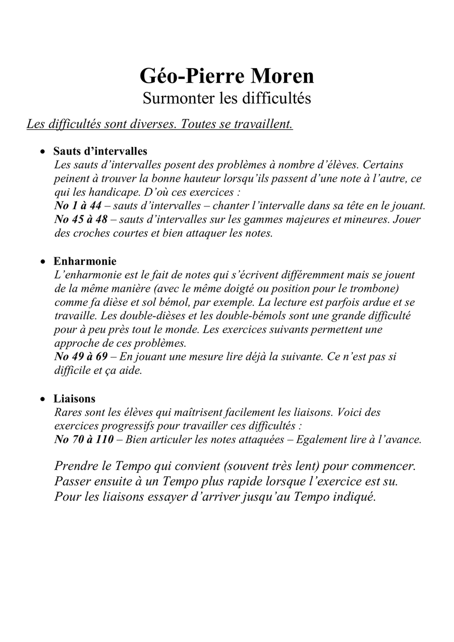Surmonter les Difficultés Trumpet scores gallery preview page 4
