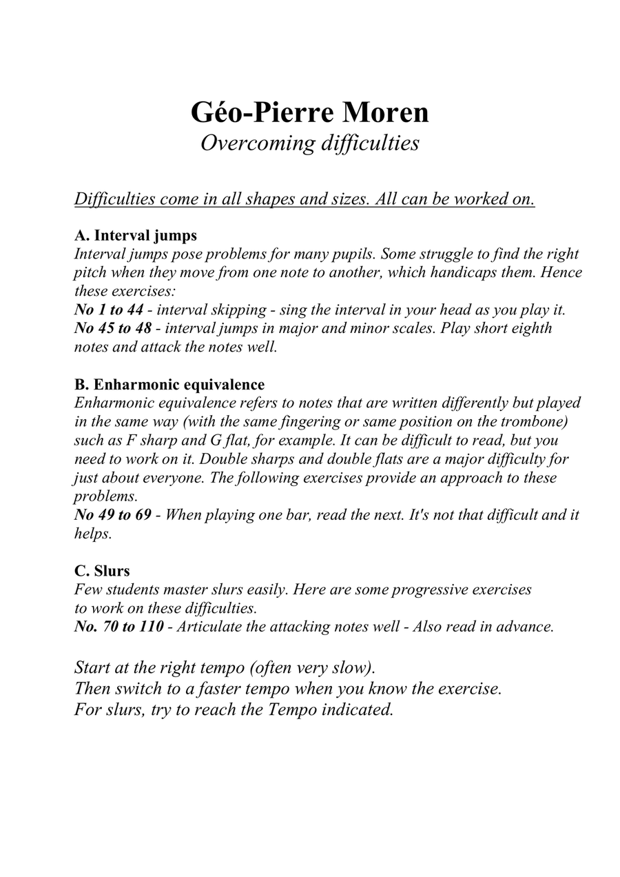 Surmonter les Difficultés Trumpet scores gallery preview page 5