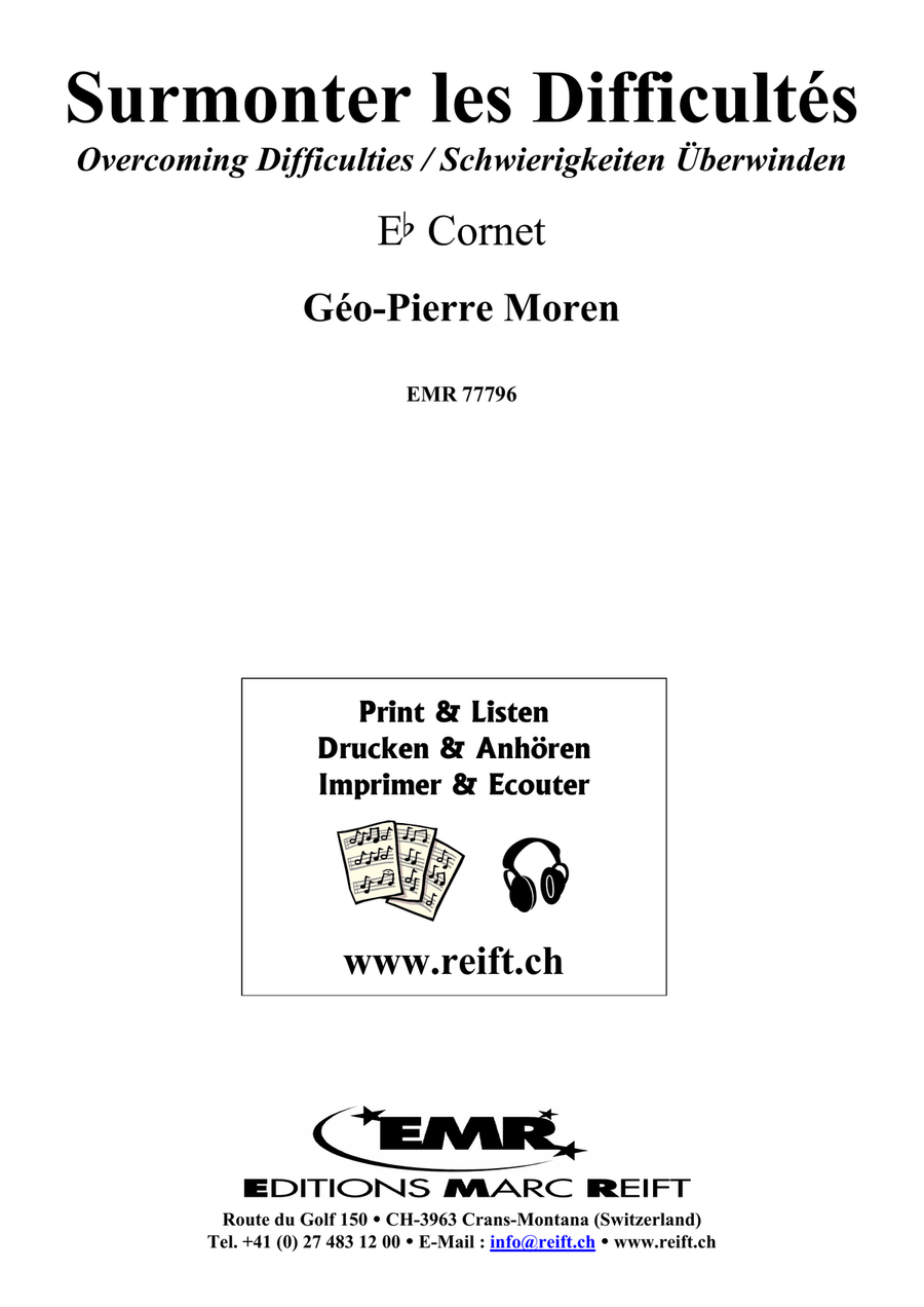 Surmonter les Difficultés Cornet scores gallery preview page 2