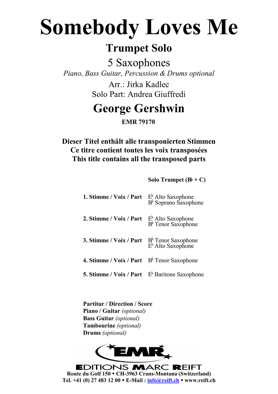 Somebody Loves Me Somebody Loves Me Saxophone scores gallery preview page 2