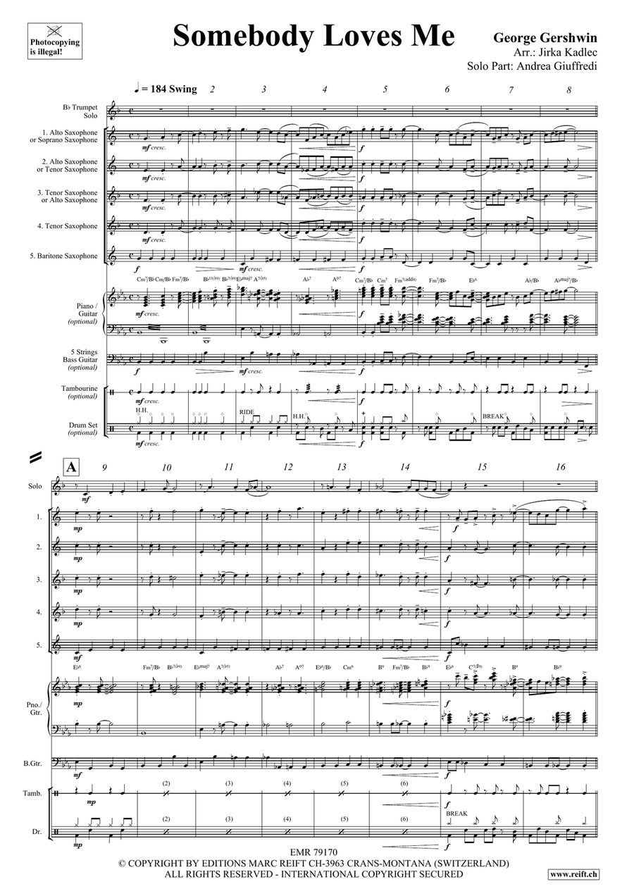 Somebody Loves Me Somebody Loves Me Saxophone scores gallery preview page 4