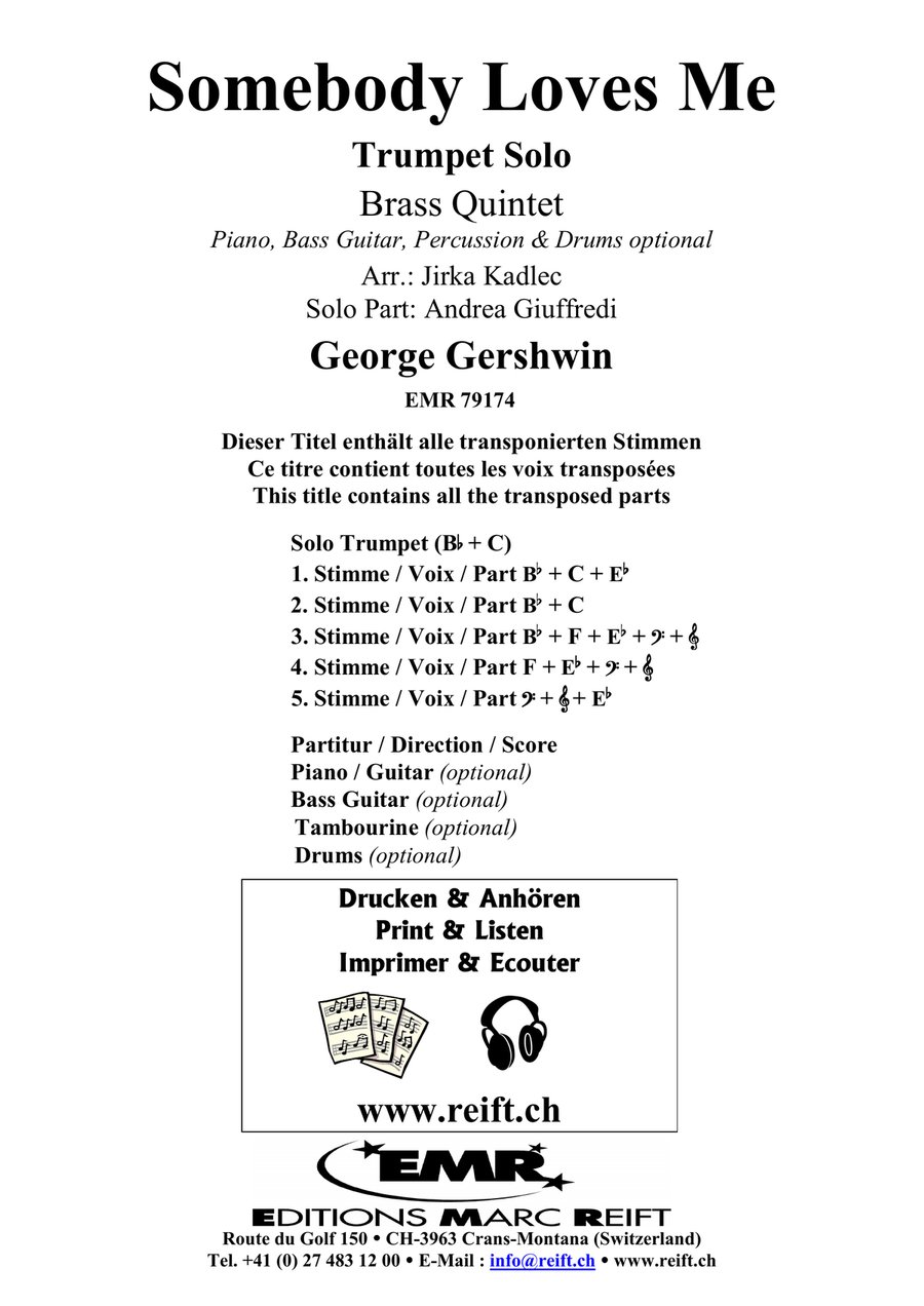 Somebody Loves Me Somebody Loves Me Brass Quintet scores gallery preview page 2