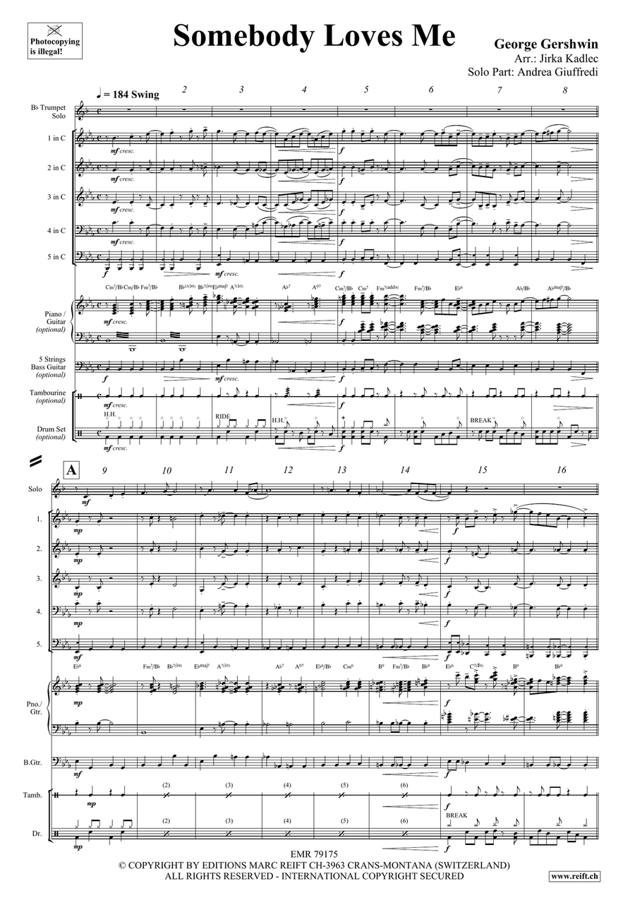 Somebody Loves Me Somebody Loves Me Woodwind Quintet scores gallery preview page 4