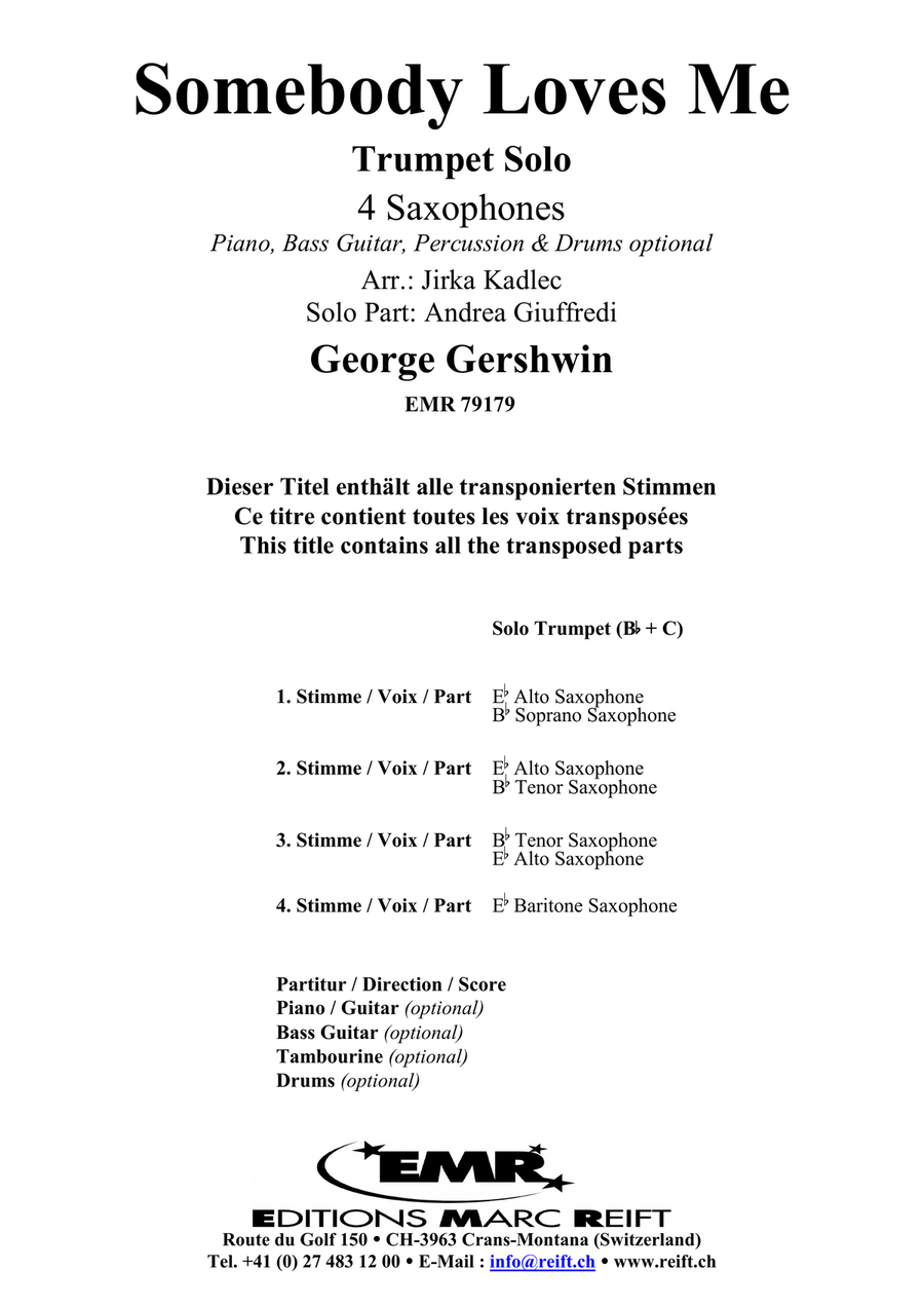 Somebody Loves Me Somebody Loves Me Saxophone scores gallery preview page 2