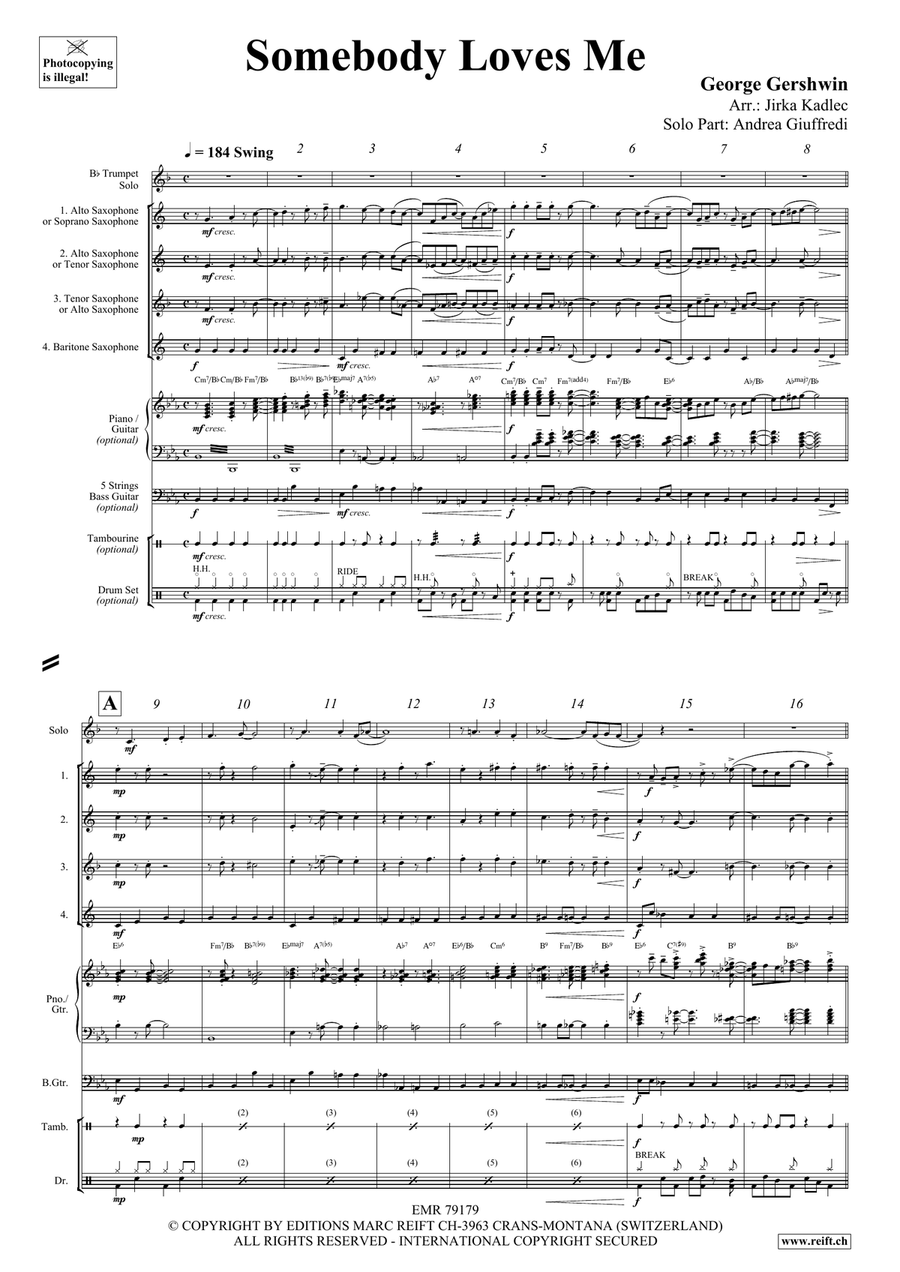 Somebody Loves Me Somebody Loves Me Saxophone scores gallery preview page 4