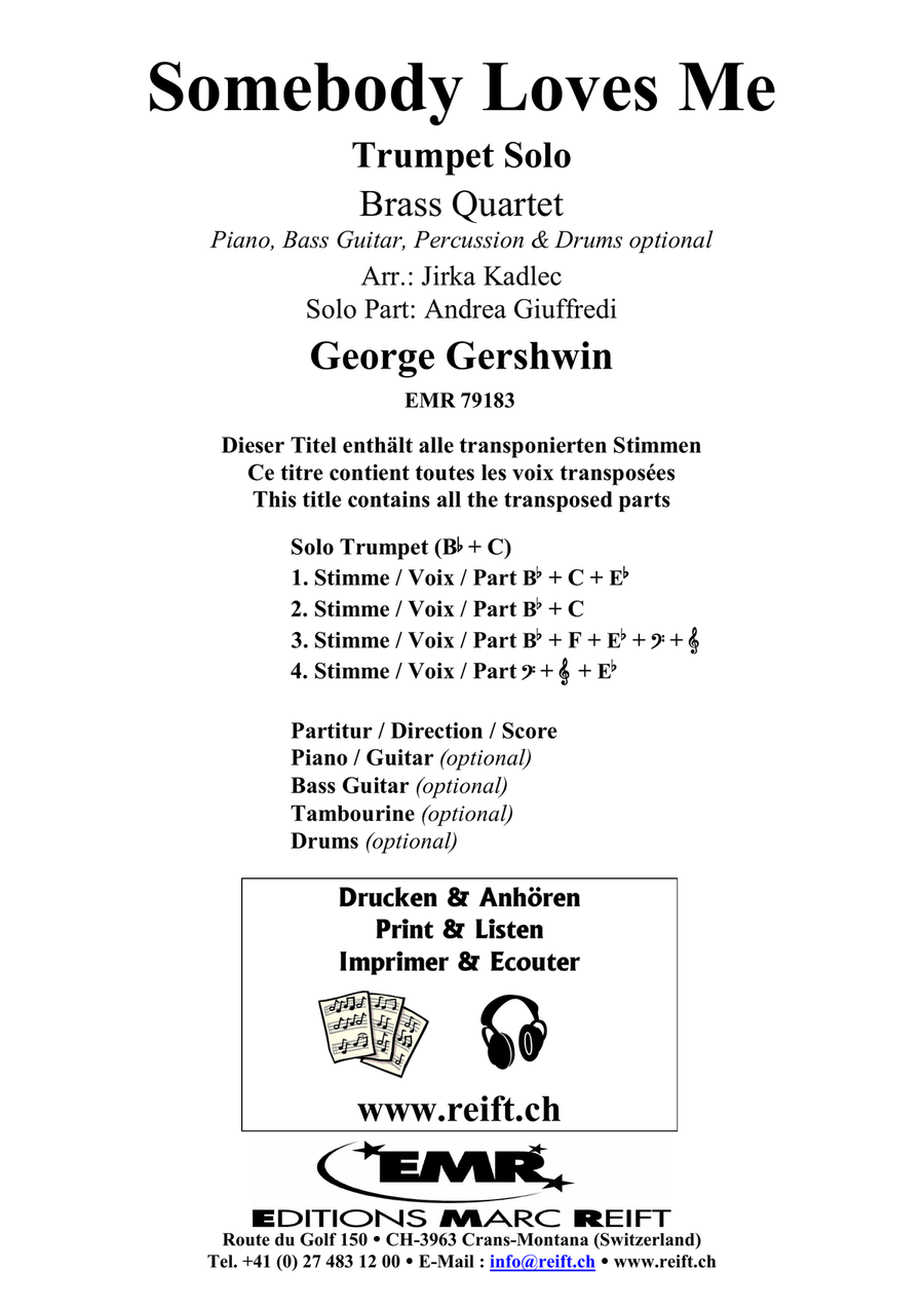 Somebody Loves Me Somebody Loves Me Brass Quartet scores gallery preview page 2