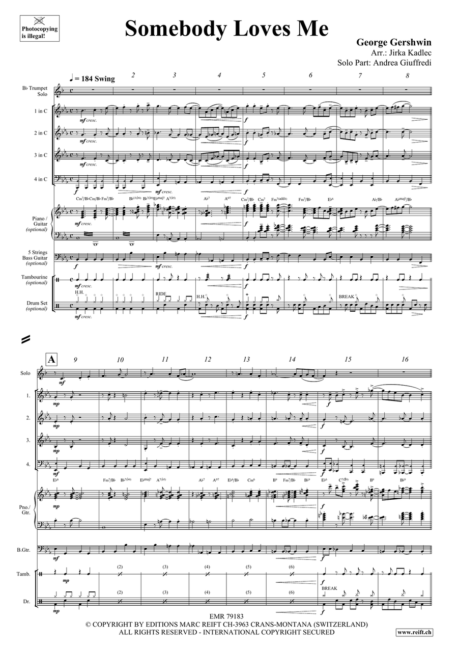 Somebody Loves Me Somebody Loves Me Brass Quartet scores gallery preview page 4