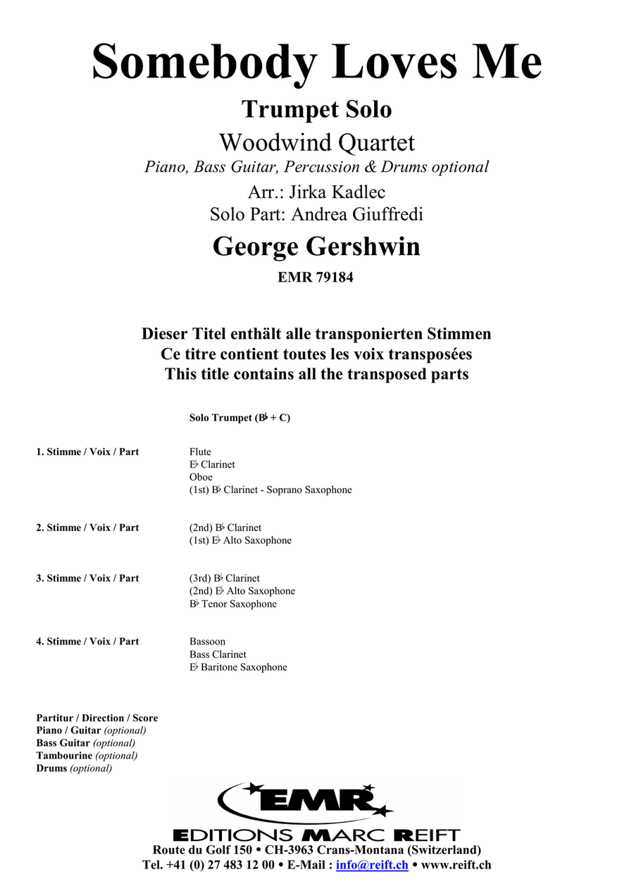 Somebody Loves Me Somebody Loves Me Woodwind Quartet scores gallery preview page 2