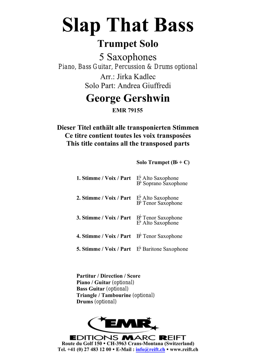 Slap That Bass Slap That Bass Saxophone scores gallery preview page 2