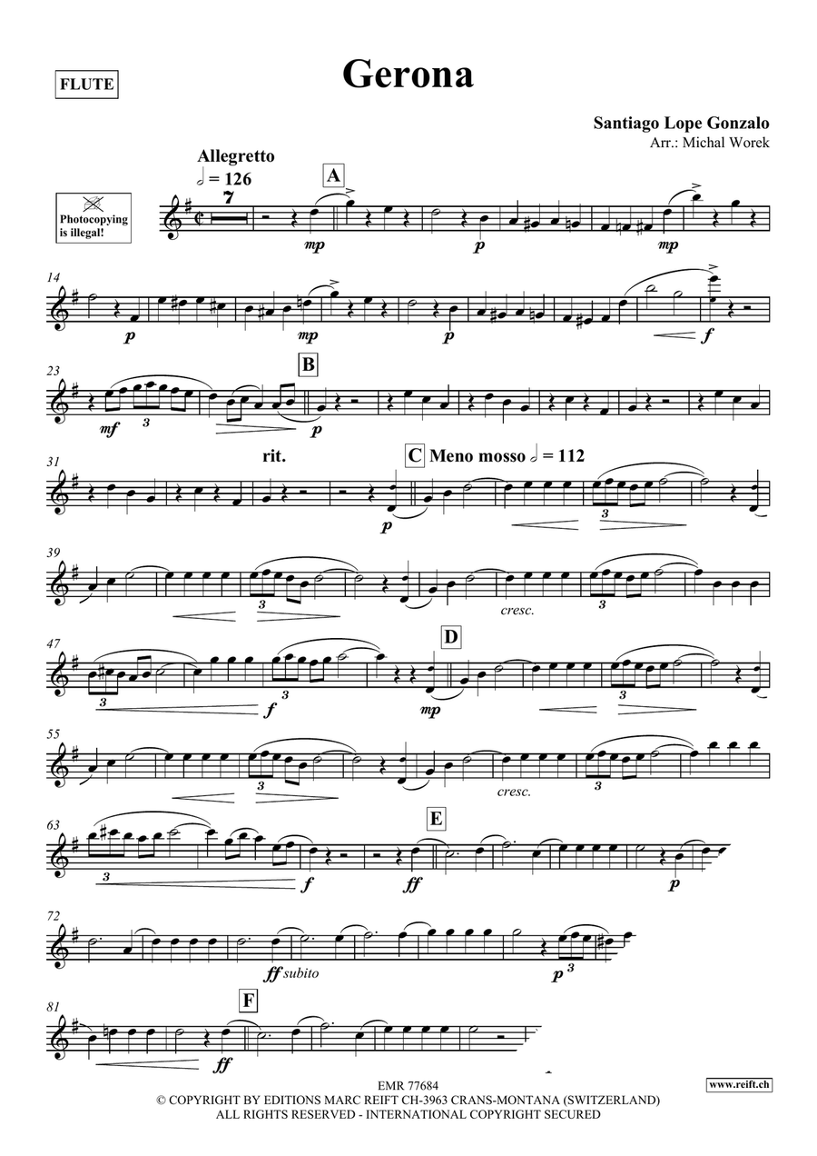 Gerona Gerona Flute Solo scores gallery preview page 3