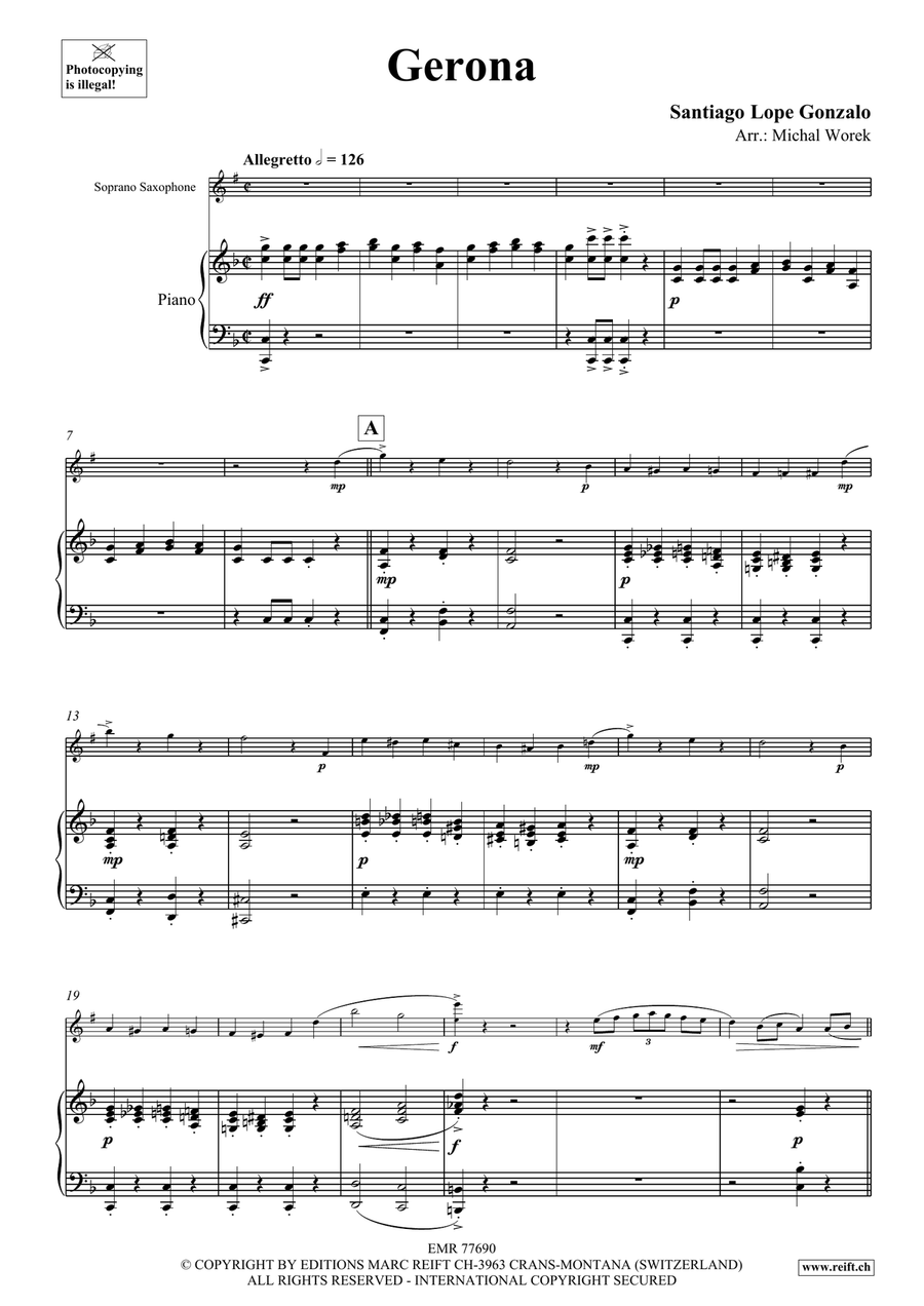Gerona Gerona Soprano Saxophone scores gallery preview page 4
