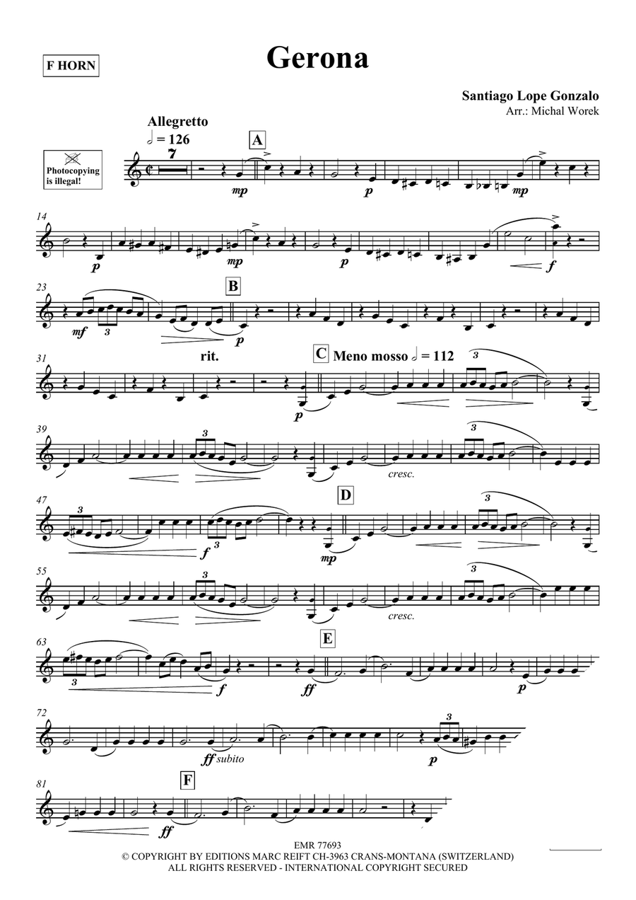 Gerona Gerona Horn scores gallery preview page 3