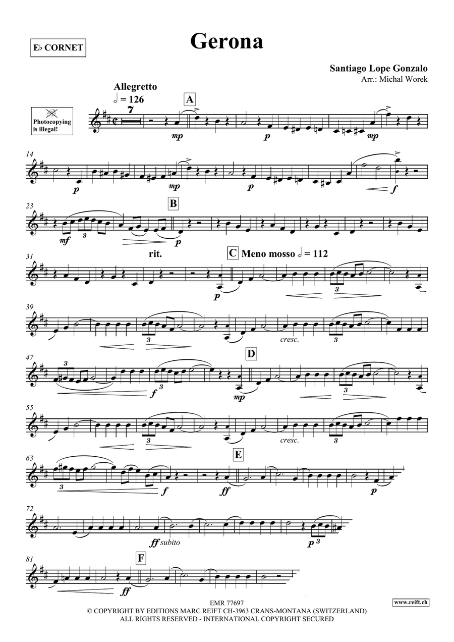 Gerona Gerona Cornet scores gallery preview page 3