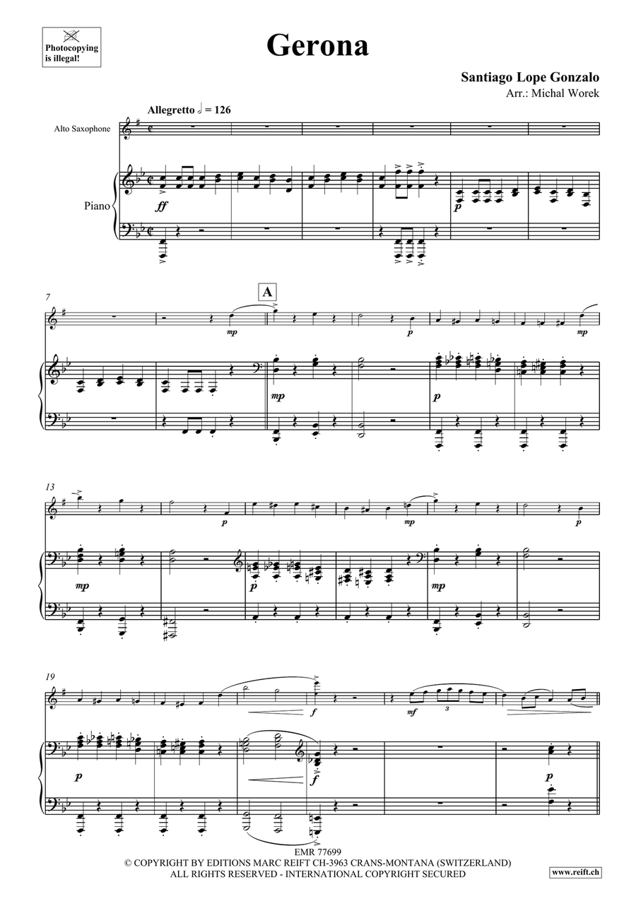 Gerona Gerona Alto Saxophone scores gallery preview page 4