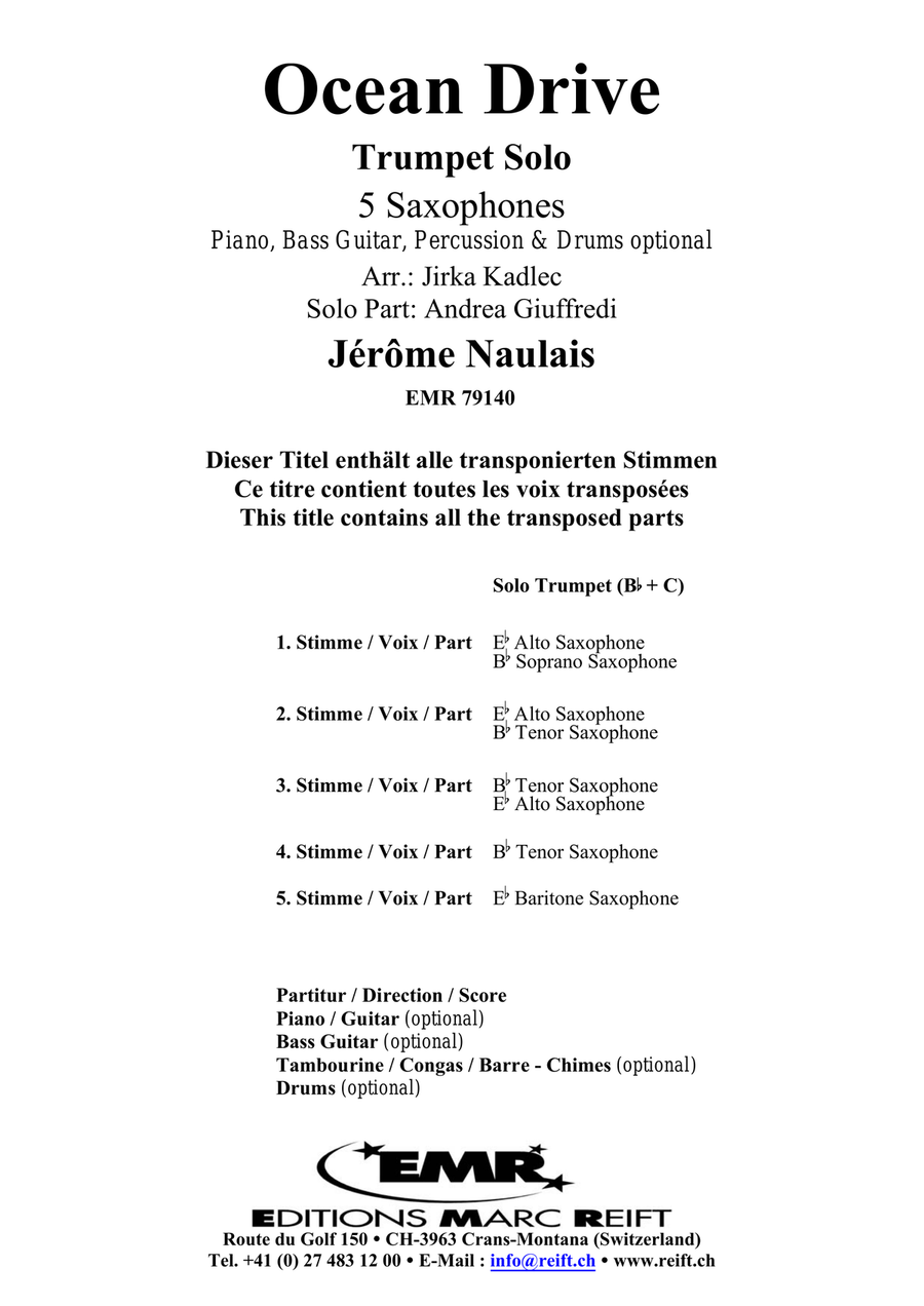 Ocean Drive Saxophone scores gallery preview page 2
