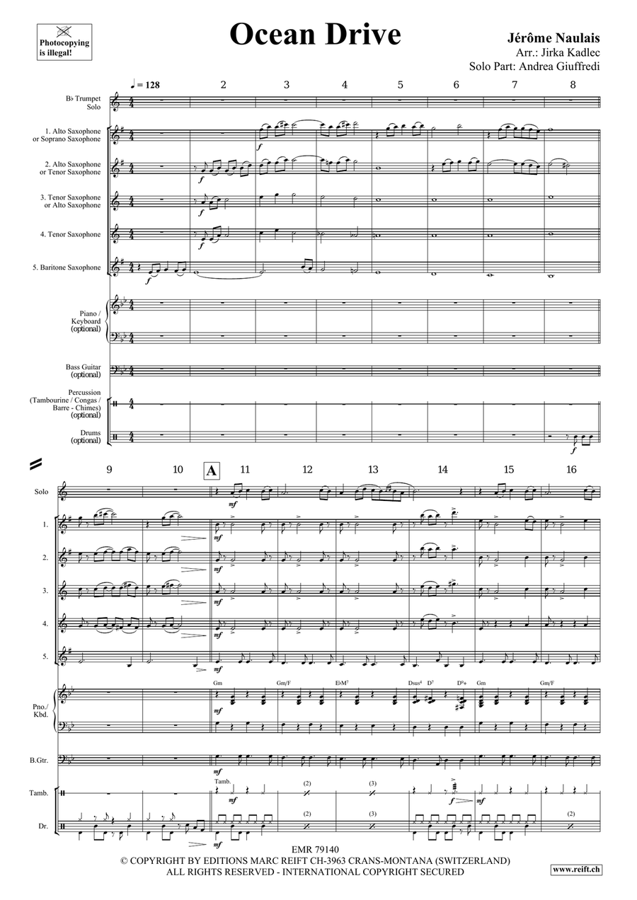 Ocean Drive Saxophone scores gallery preview page 4