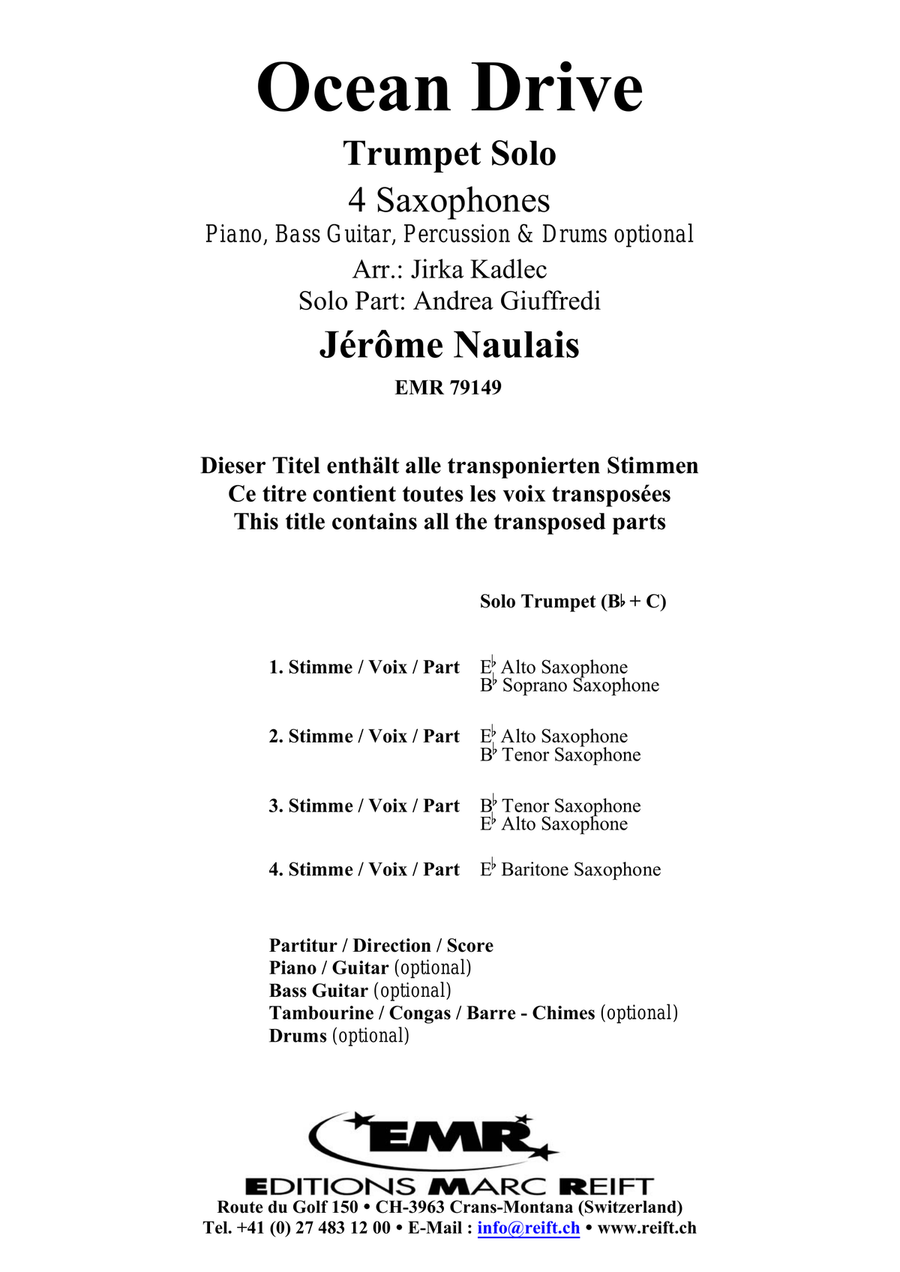 Ocean Drive Saxophone scores gallery preview page 2
