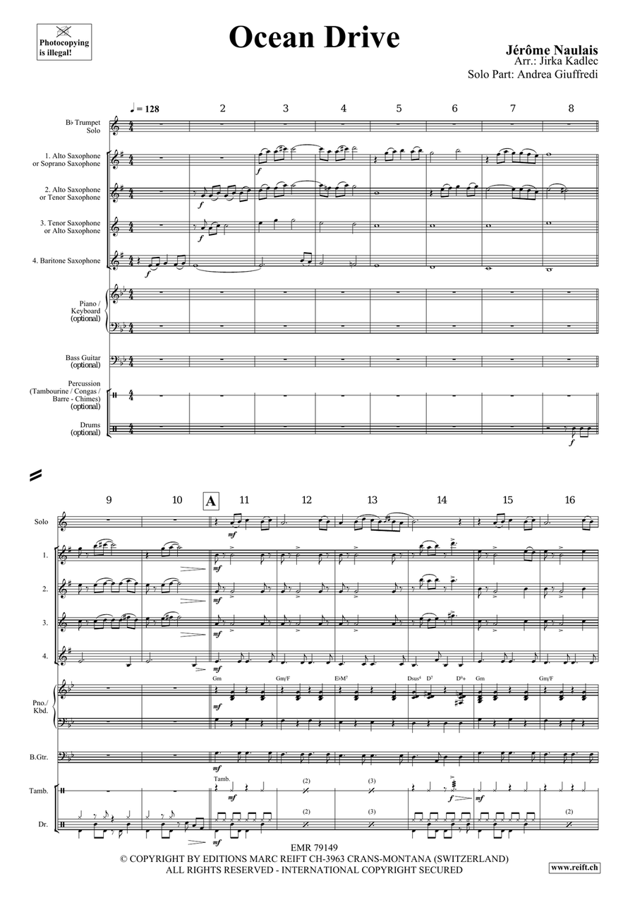 Ocean Drive Saxophone scores gallery preview page 4