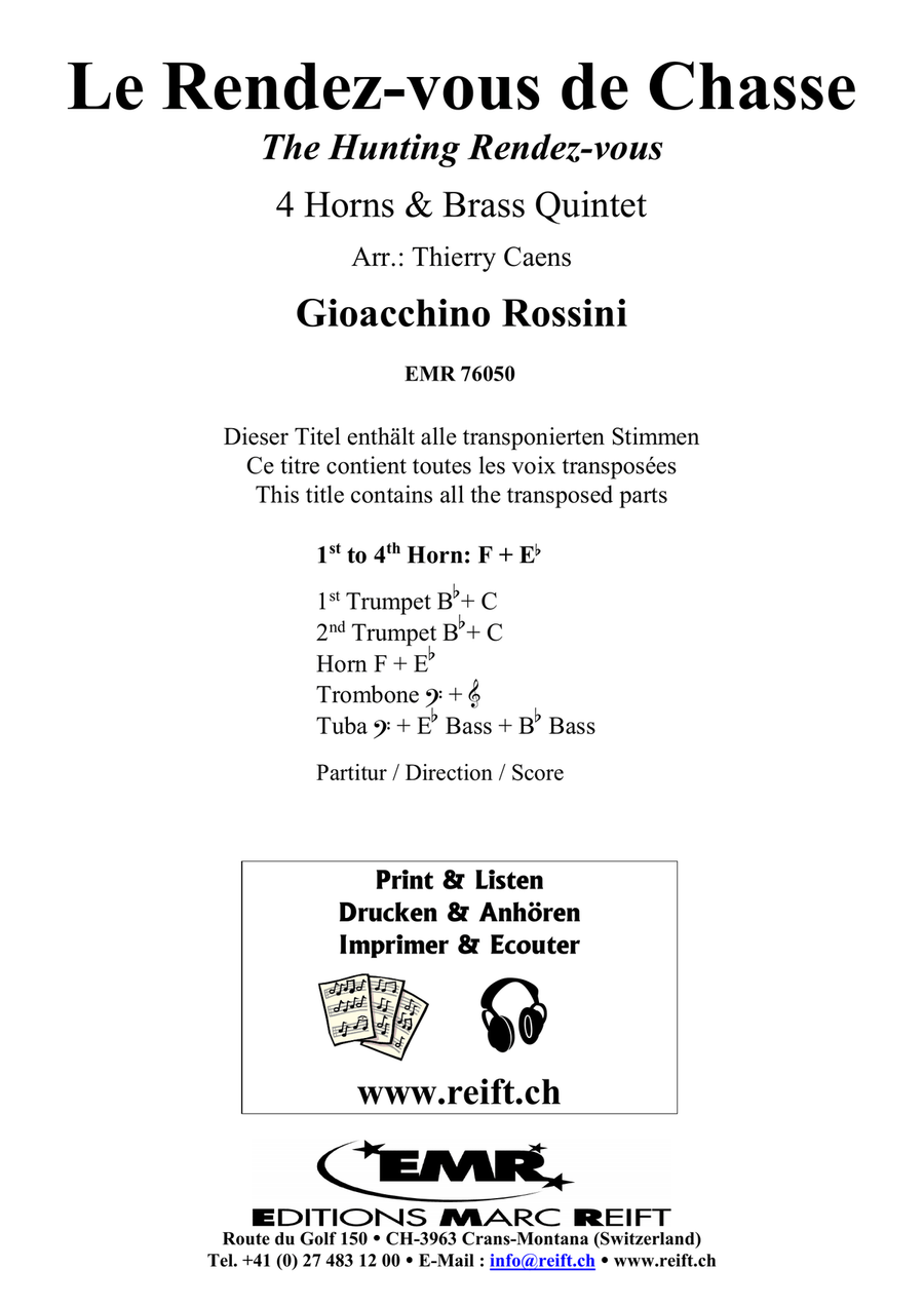 Le Rendez-vous de Chasse Le Rendez-vous de Chasse Brass Quintet scores gallery preview page 2