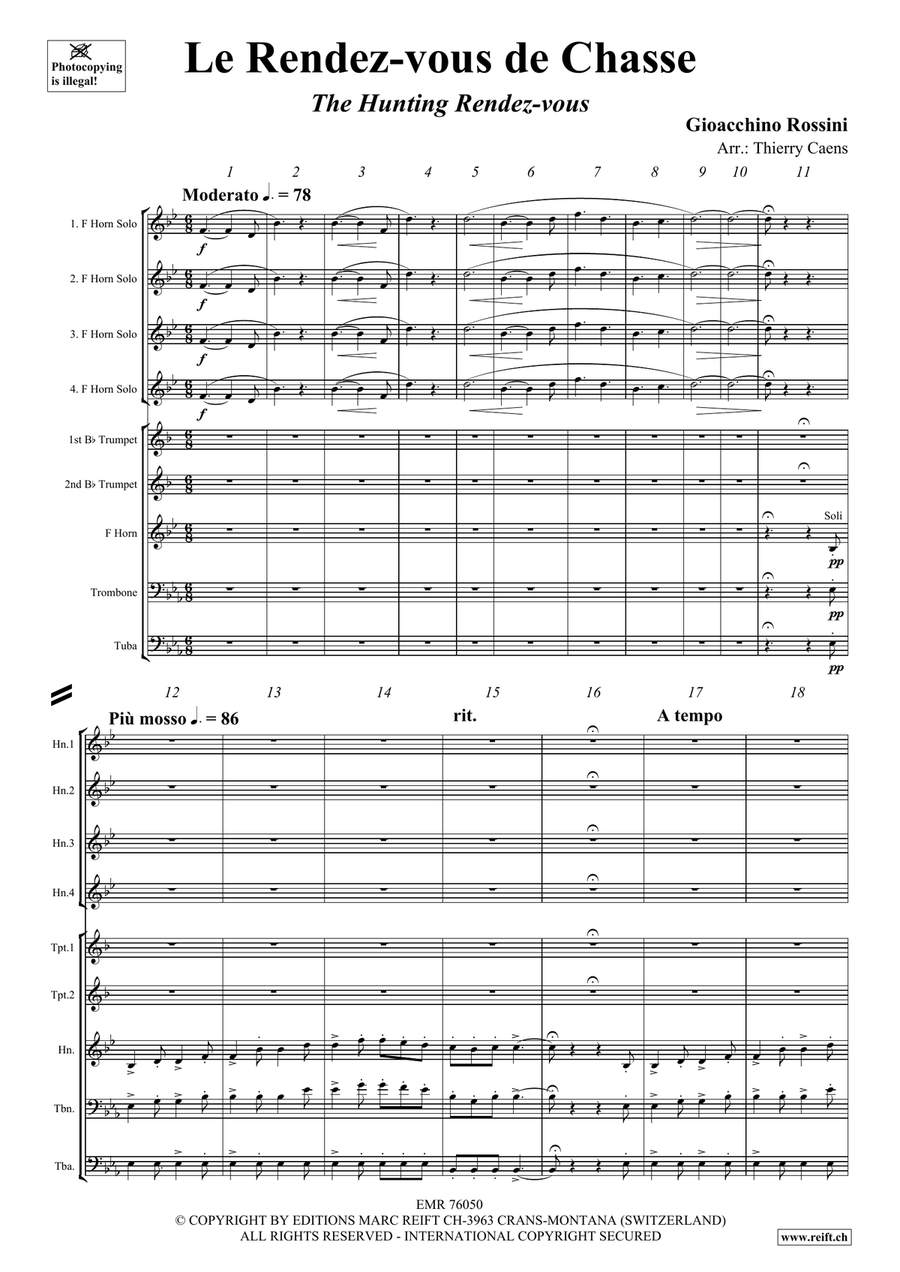 Le Rendez-vous de Chasse Le Rendez-vous de Chasse Brass Quintet scores gallery preview page 3