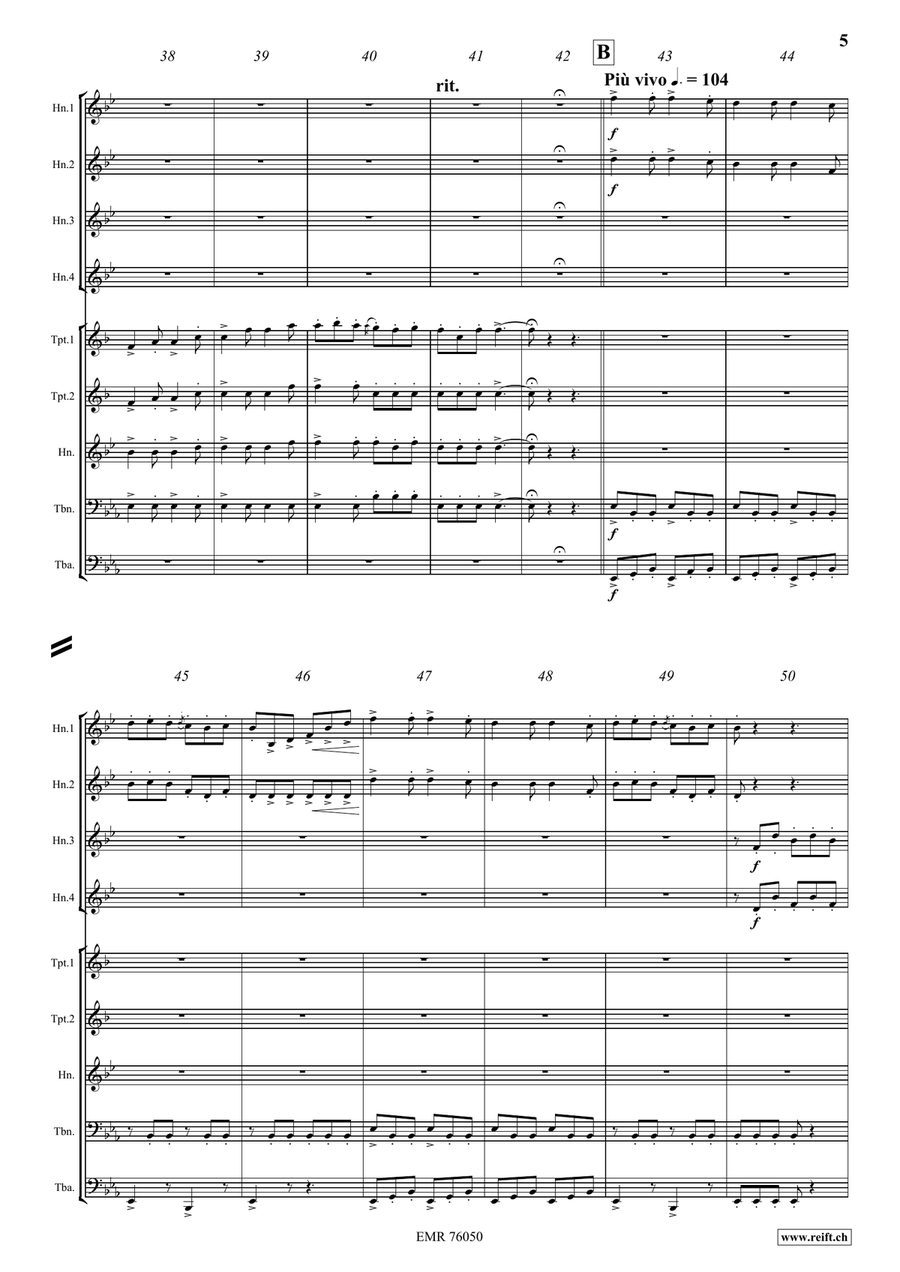 Le Rendez-vous de Chasse Le Rendez-vous de Chasse Brass Quintet scores gallery preview page 5