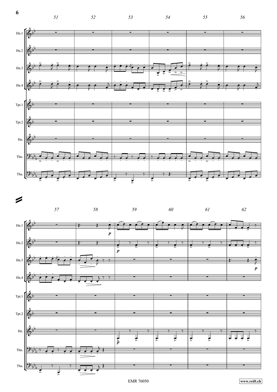 Le Rendez-vous de Chasse Le Rendez-vous de Chasse Brass Quintet scores gallery preview page 6