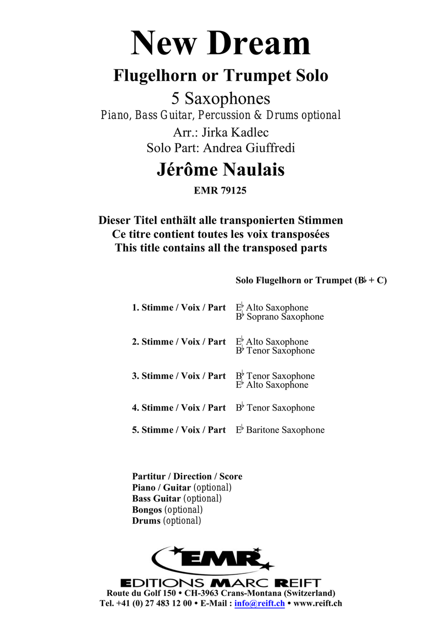 New Dream New Dream Saxophone scores gallery preview page 2