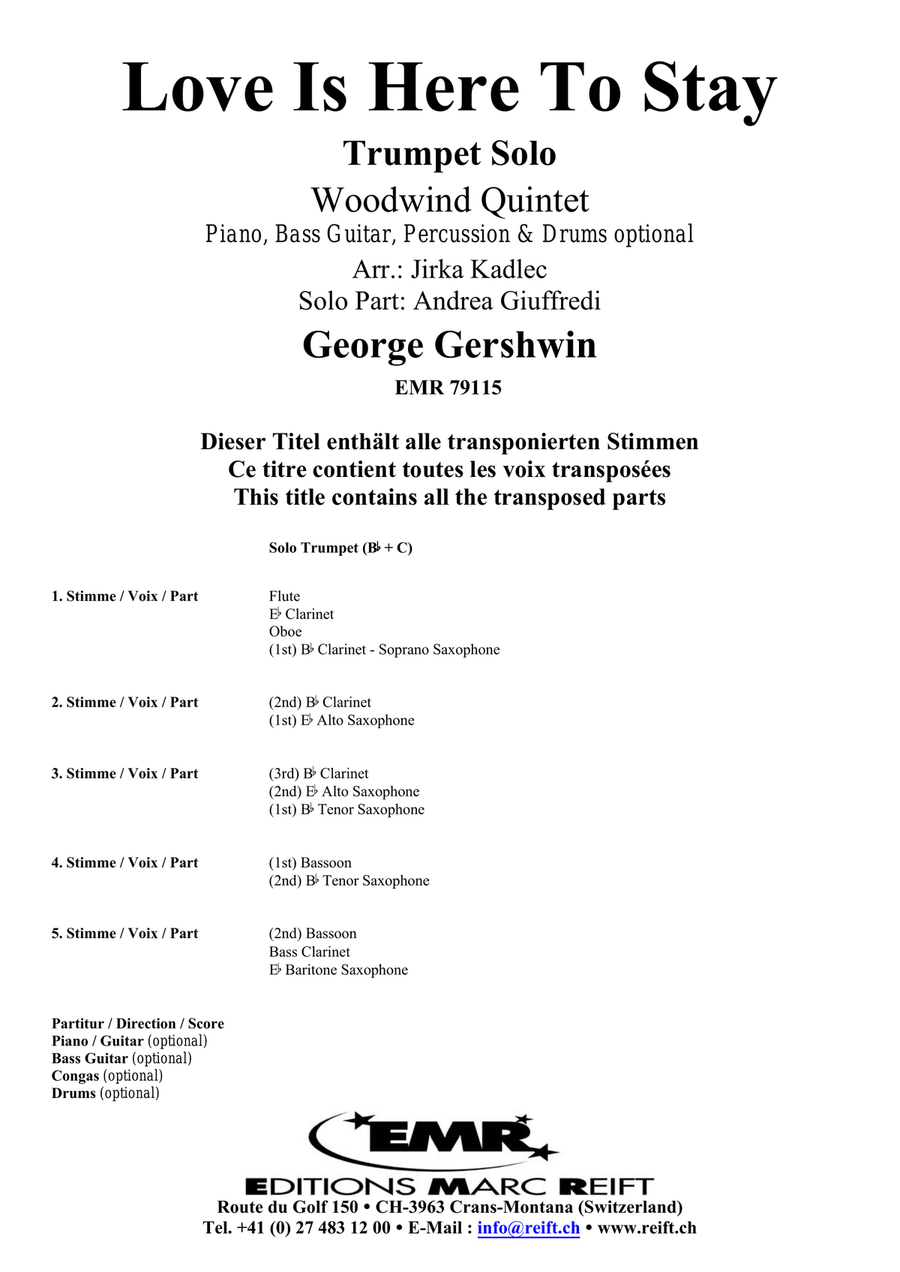 Love Is Here To Stay Love Is Here To Stay Woodwind Quintet scores gallery preview page 2