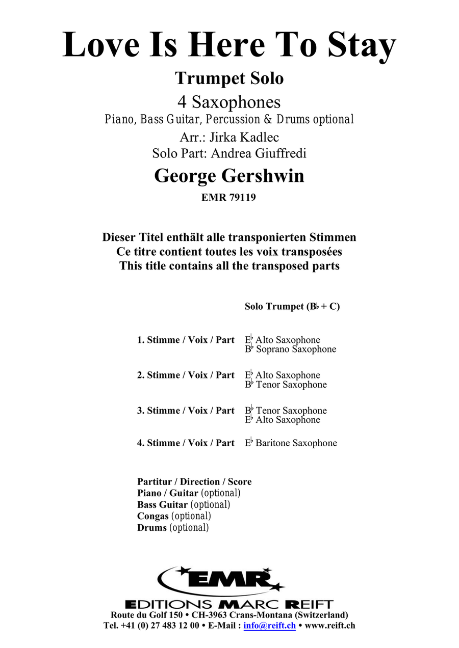 Love Is Here To Stay Love Is Here To Stay Saxophone scores gallery preview page 2