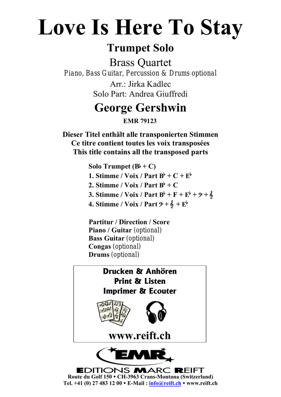 Love Is Here To Stay Love Is Here To Stay Brass Quartet scores gallery preview page 2