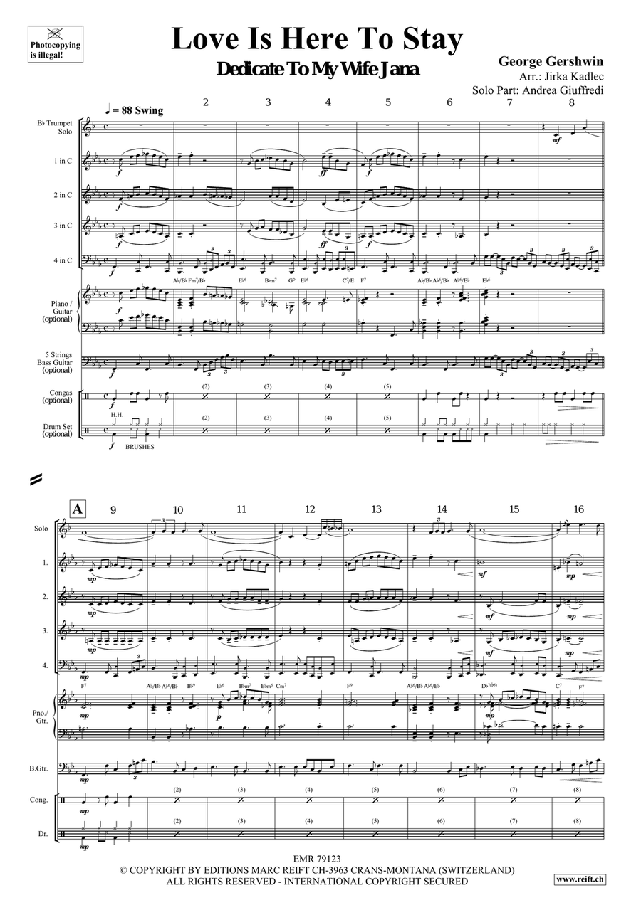 Love Is Here To Stay Love Is Here To Stay Brass Quartet scores gallery preview page 4