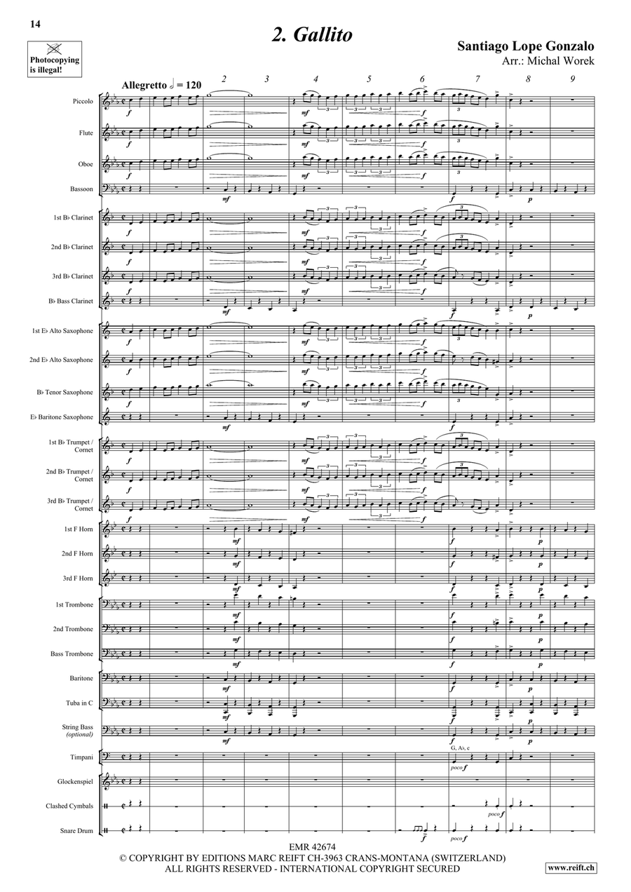 4 Spanish Pasodobles 4 Spanish Pasodobles Concert Band scores gallery preview page 8
