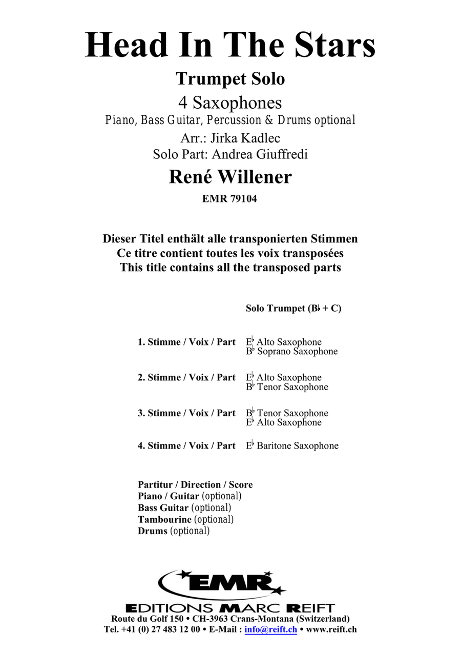 Head In The Stars Head In The Stars Saxophone scores gallery preview page 2