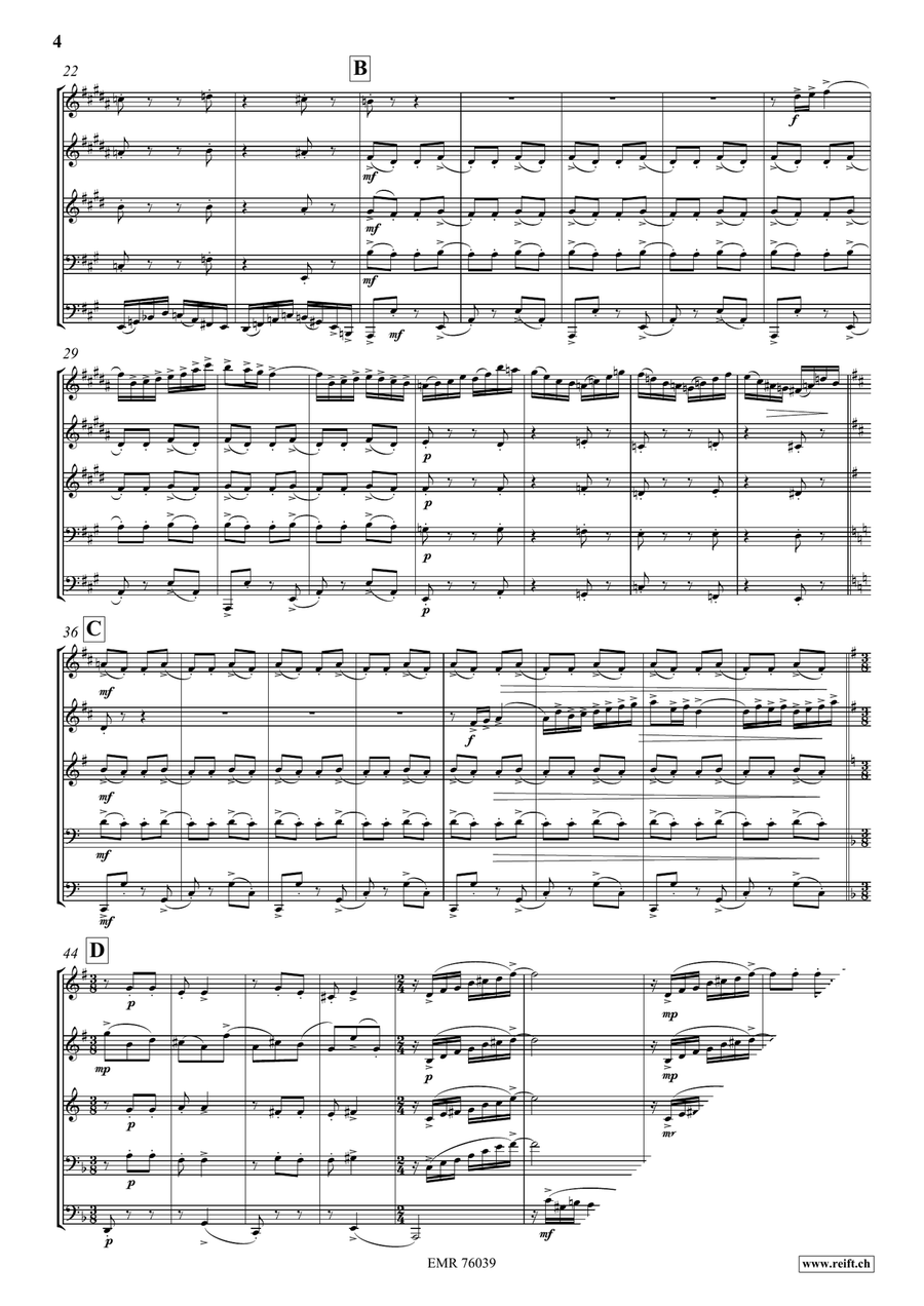 Spanish Brass Overture Spanish Brass Overture Brass Quintet scores gallery preview page 4