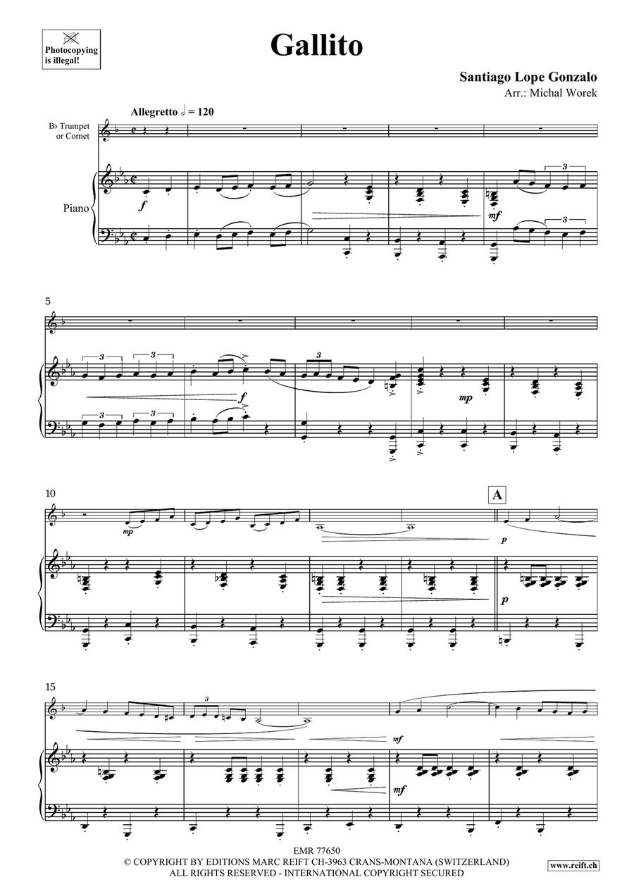 Gallito Gallito Cornet scores gallery preview page 4