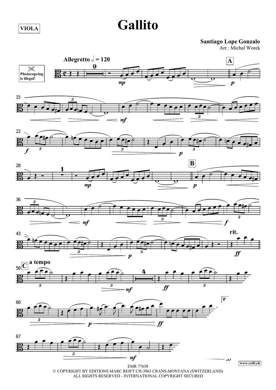 Gallito Gallito Piano Accompaniment scores gallery preview page 3