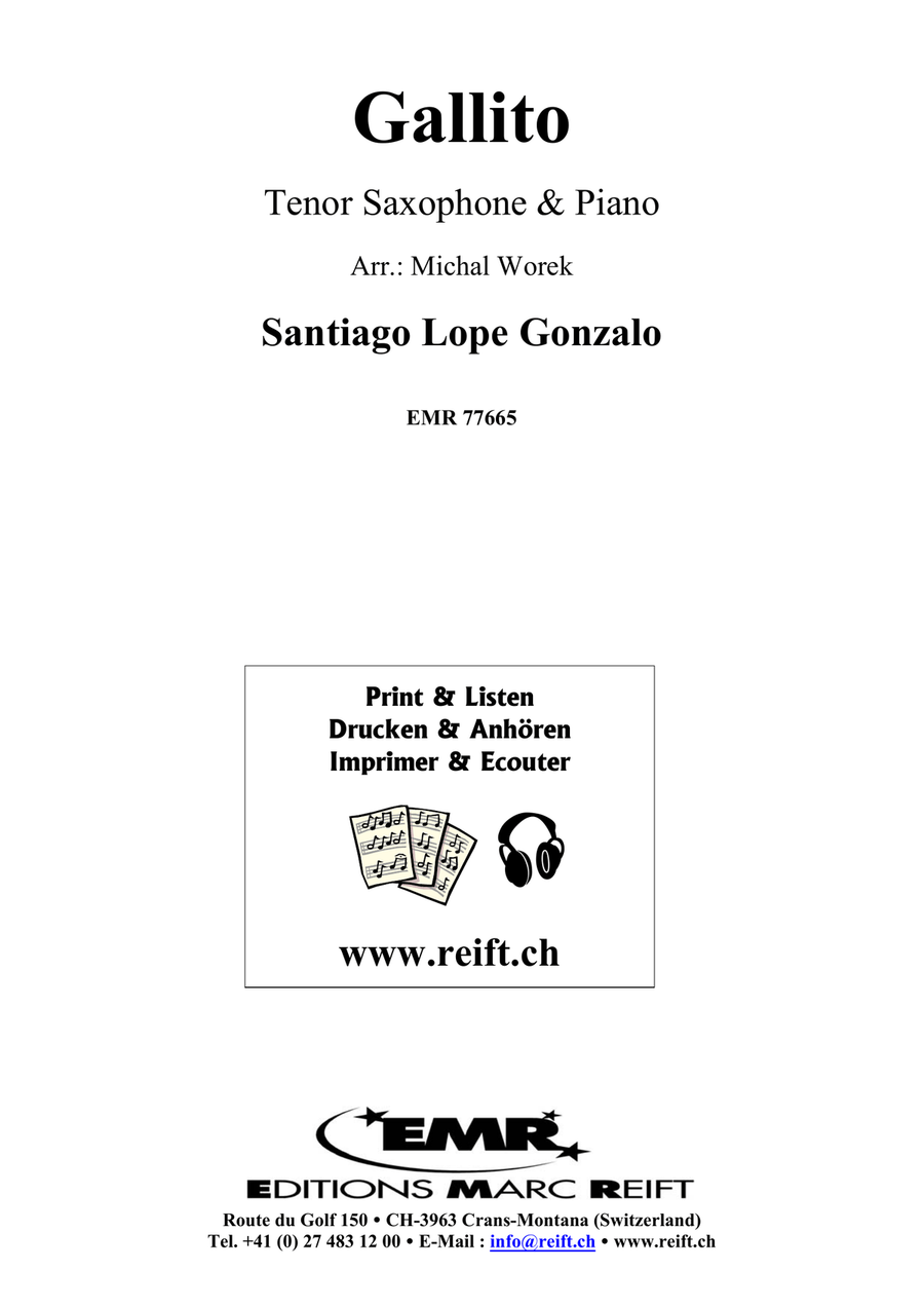 Gallito Gallito Tenor Saxophone scores gallery preview page 2