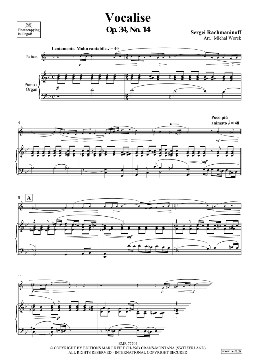 Vocalise Vocalise Organ scores gallery preview page 3