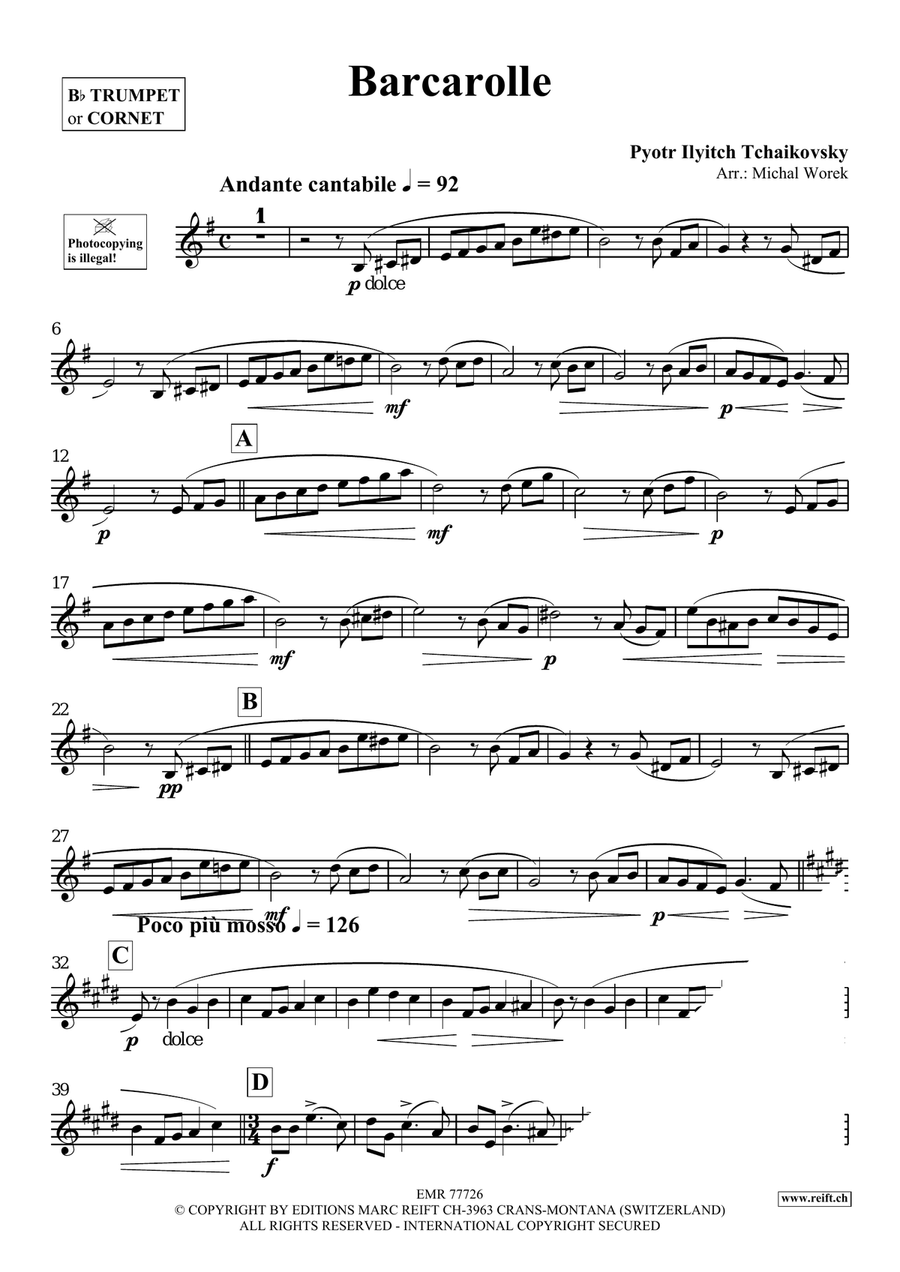 Barcarolle Cornet scores gallery preview page 3