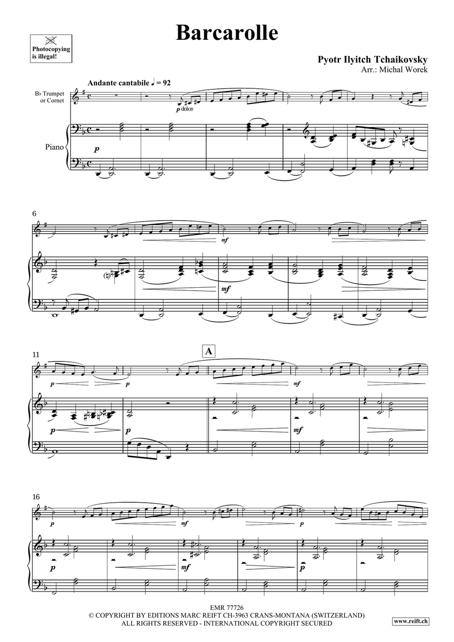 Barcarolle Cornet scores gallery preview page 4