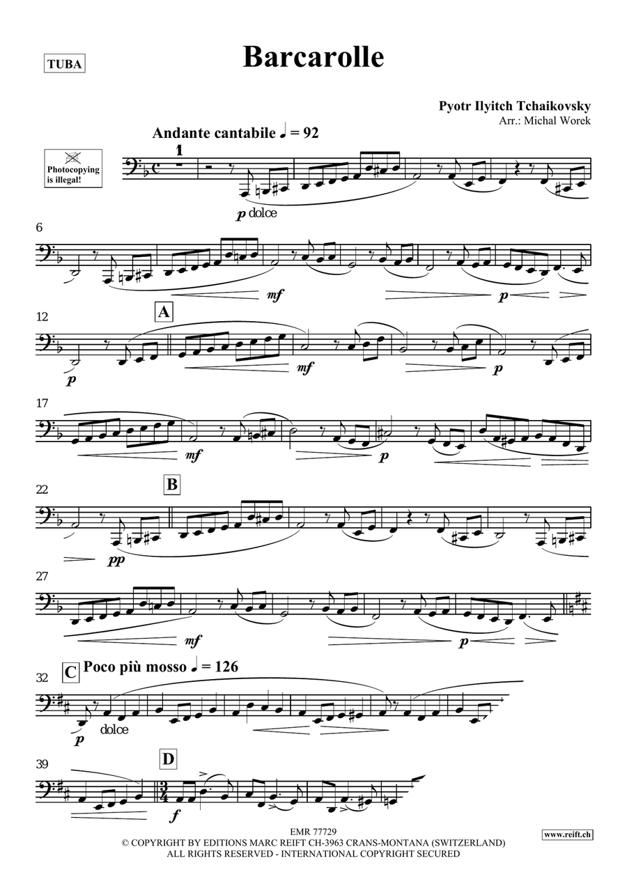 Barcarolle Barcarolle Tuba scores gallery preview page 3