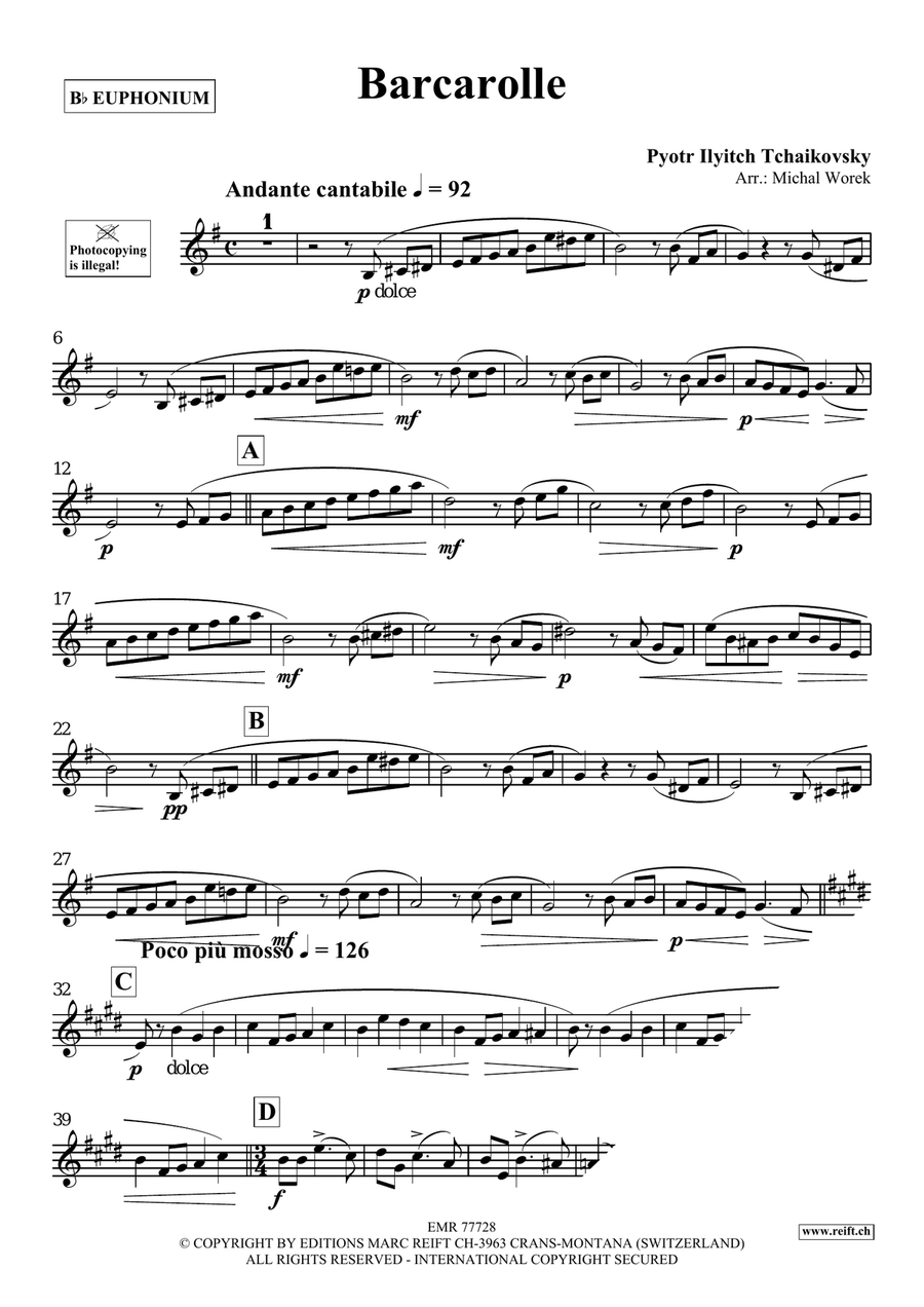 Barcarolle Barcarolle Euphonium scores gallery preview page 3