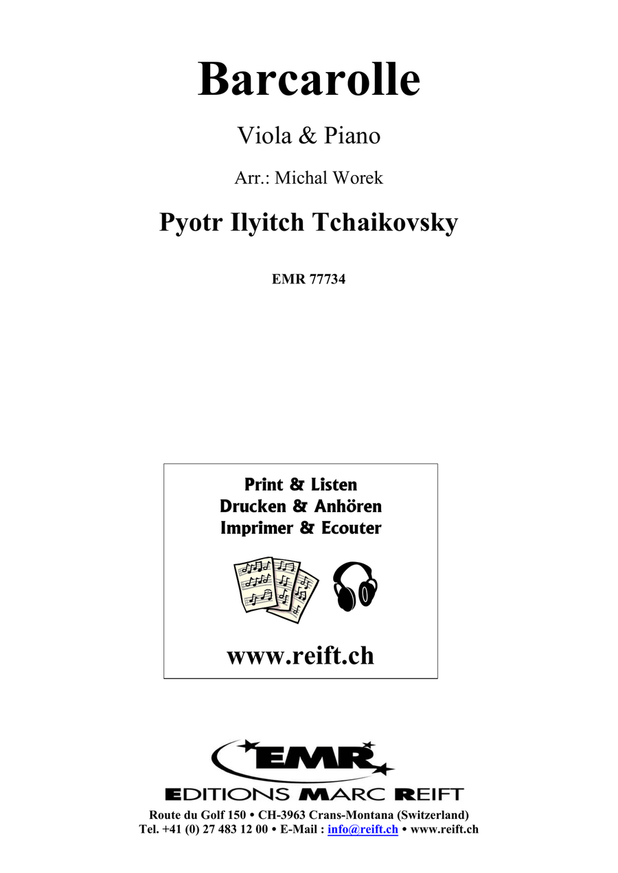 Barcarolle Barcarolle Piano Accompaniment scores gallery preview page 2