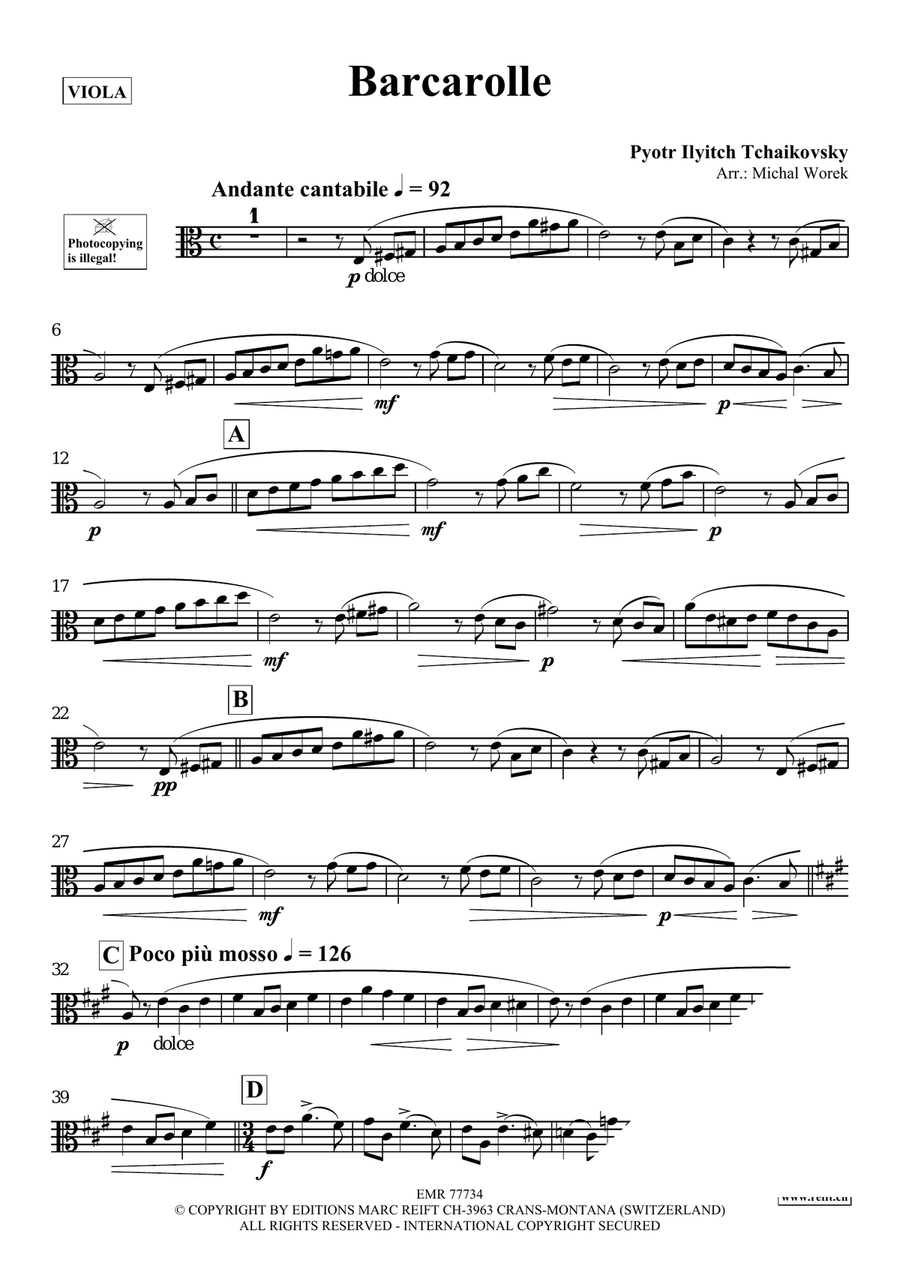 Barcarolle Barcarolle Piano Accompaniment scores gallery preview page 3
